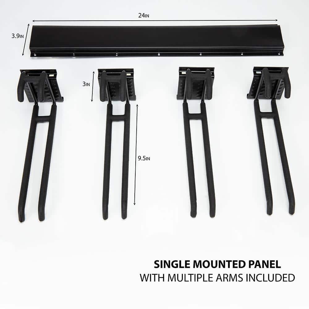 RaxGo Ski Rack, Ski Wall Mount Holds 4 Pairs of Skis & Skiing Poles or Snowboard, for Home & Garage