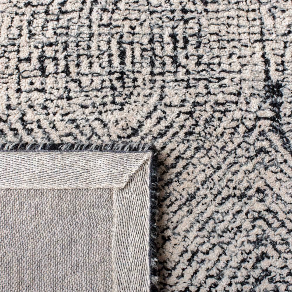 Abstract ABT340 Handmade Indoor Area Rug - Ivory/Chocolate - 6'x6' - Safavieh