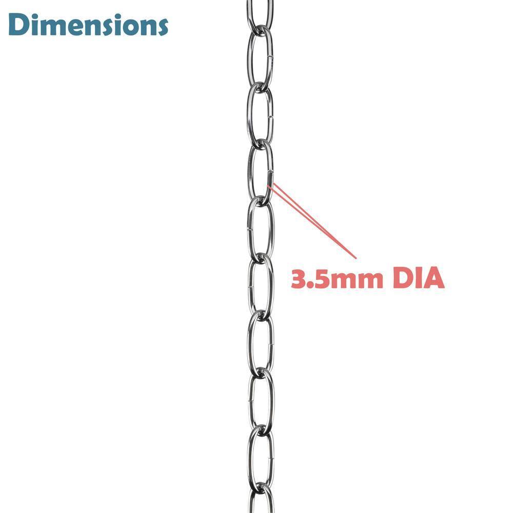 Aspen Creative 21110-51,Steel 10 Feet Heavy Duty Chain For Hanging Up Maximum Weight 40 Pounds-Lighting Fixture/Swag Light/Plant In Antique Brass.11 Gauge.