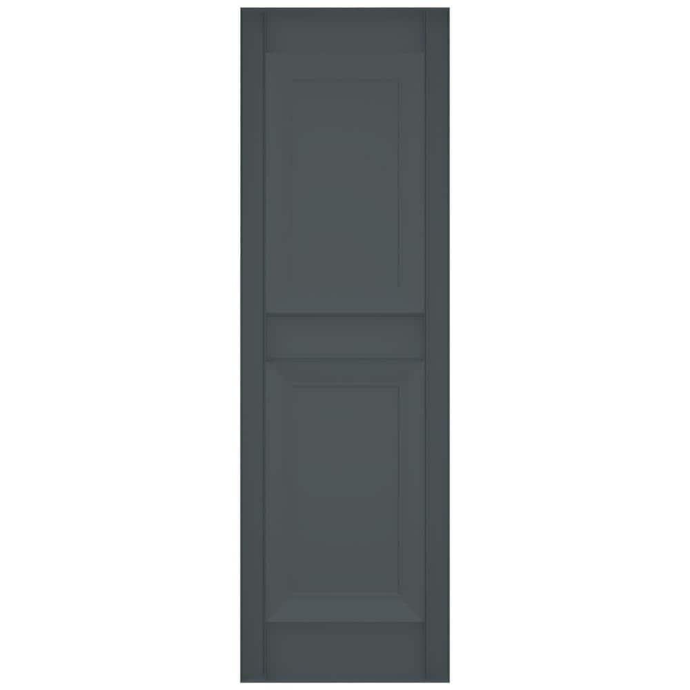 Builders Edge Builders Edge, TailorMade Two Equal Panels, Raised Panel Shutters, Includes Matching Installation Spikes (Per Pair)