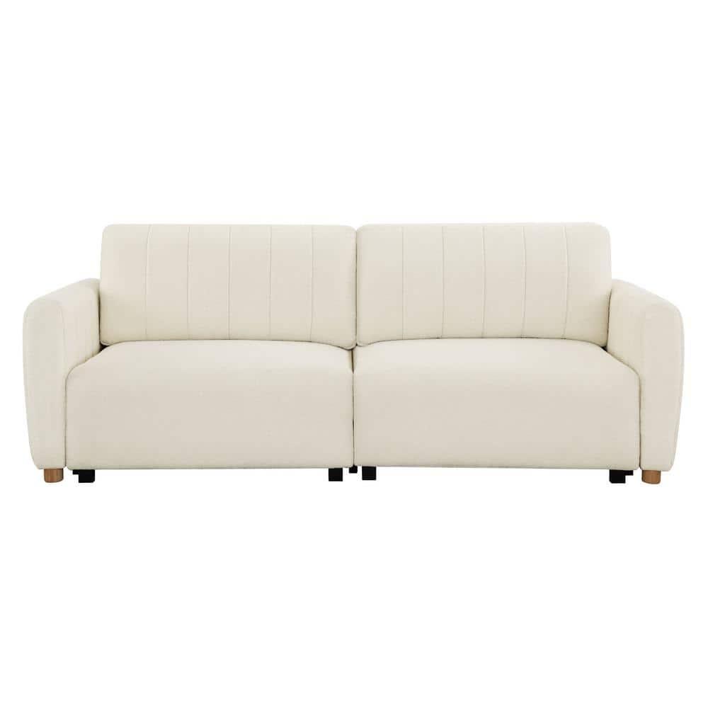 Serta Lowry 91.7" Queen Size Channel Tufted Convertible Sleeper Sofa