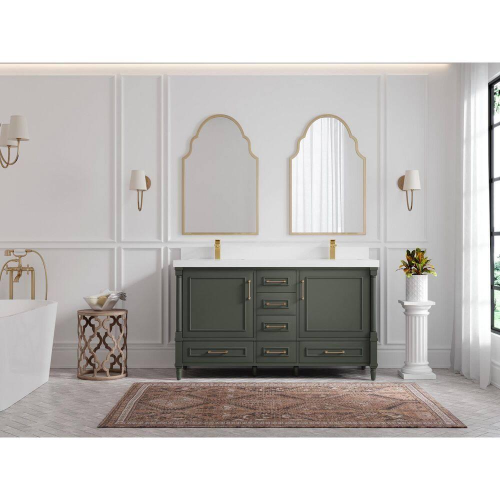 Willow Collections Aberdeen 60'' Double Bathroom Vanity with Top