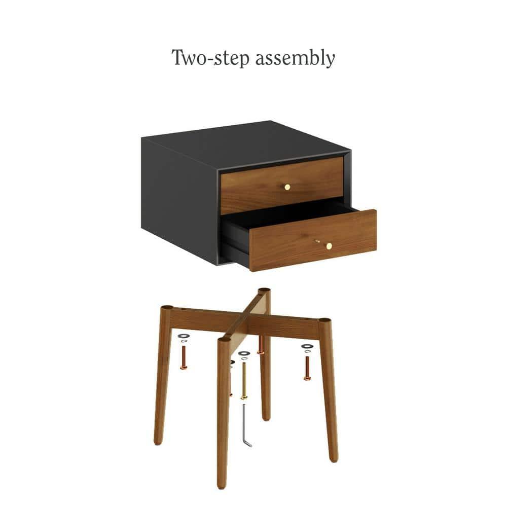 Harper Wood Nighstand With Storage