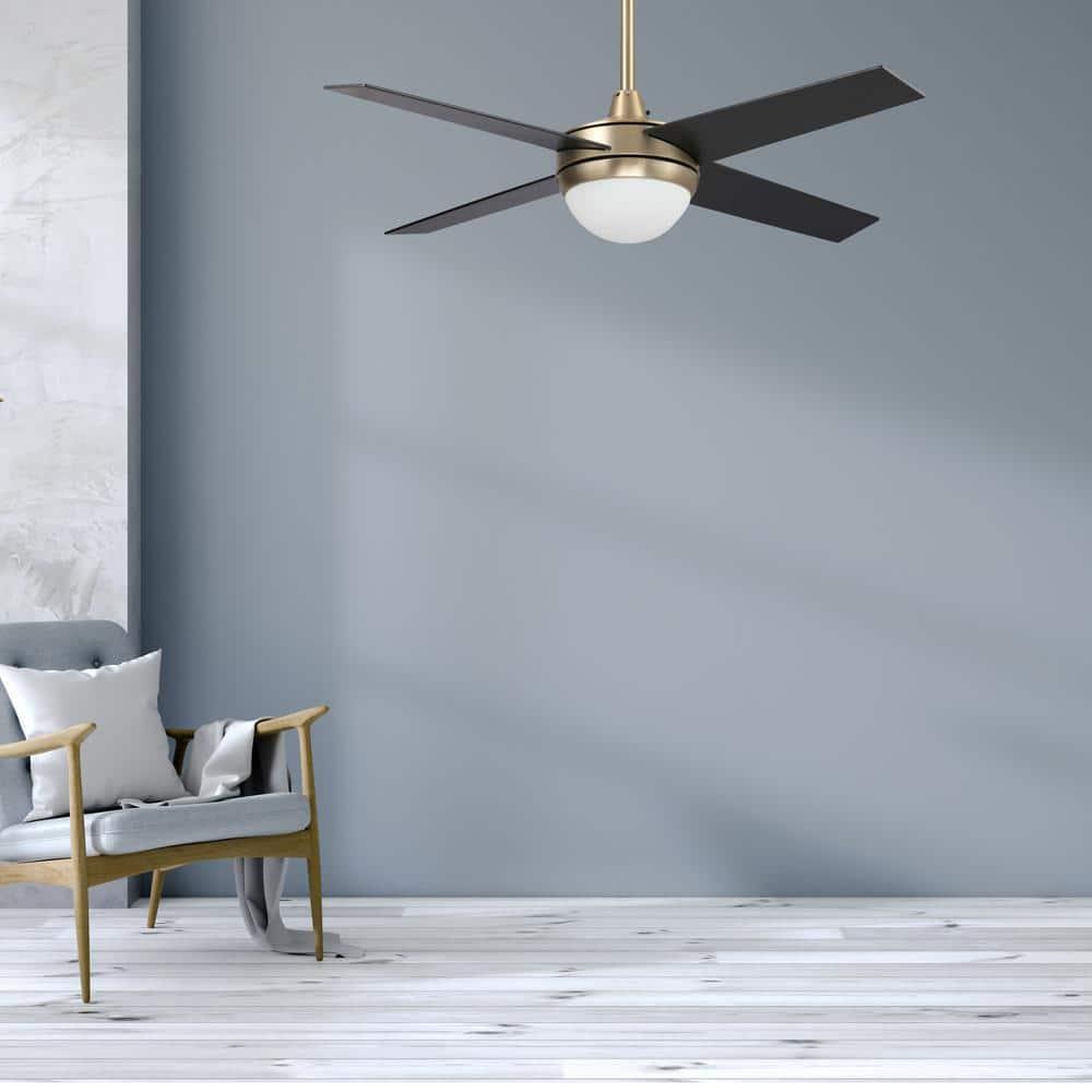 SMAAIR 48" Gold Ceiling Fan with Light and Wall Control for Smart Home