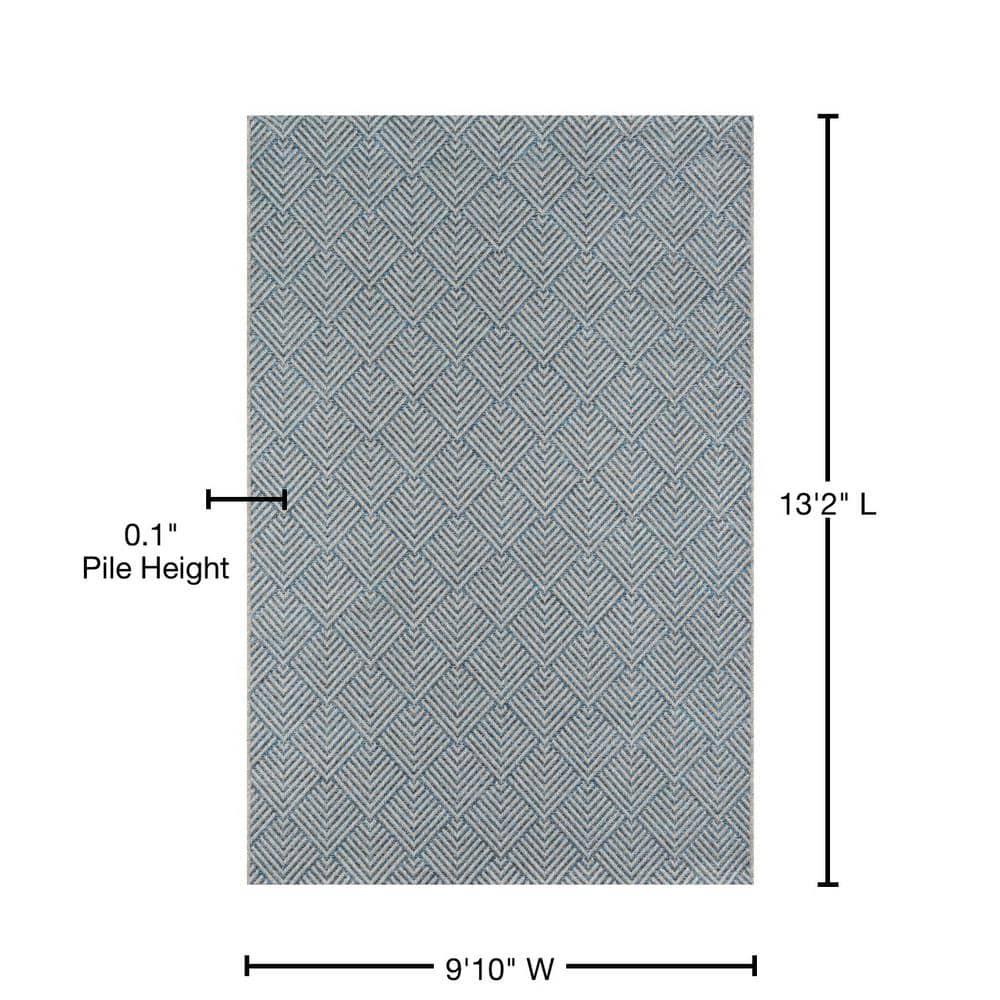 Momeni  Beige Como Rugs in Rectangle Shape - Big Blue 9'10" x 13'2" 10' x 14' Outdoor, Indoor Beige Rectangle