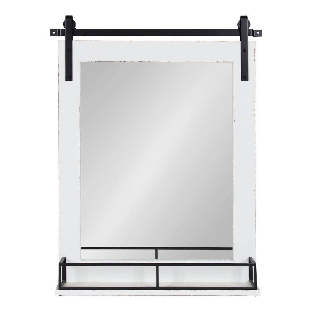 24" x 31" Cates Framed Wall Mirror with Shelf - Kate & Laurel All Things Decor