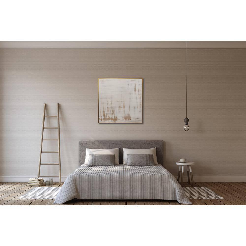 Gold Framed Beige and Cream Abstract Print Wall Art
