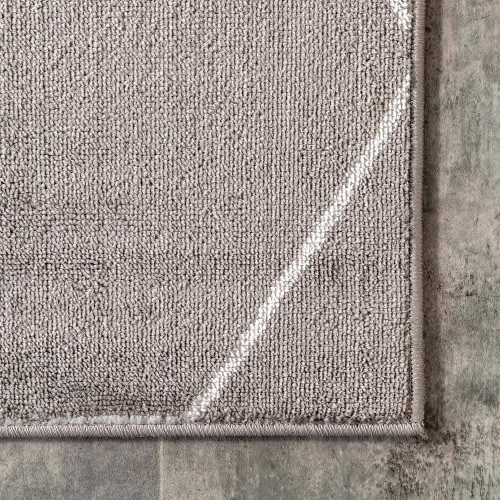 Nuloom Veronica Geometric 4x6 Indoor Area Rug for Living Room Bedroom Dining Room Kitchen, Grey/Ivory
