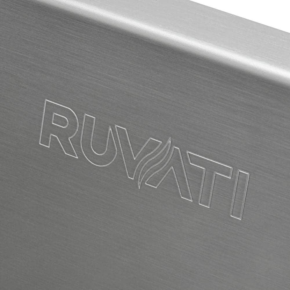 Ruvati 33 x 22 inch Drop-in Topmount Zero Radius Stainless Steel Kitchen Sink Single Bowl - 4 holes