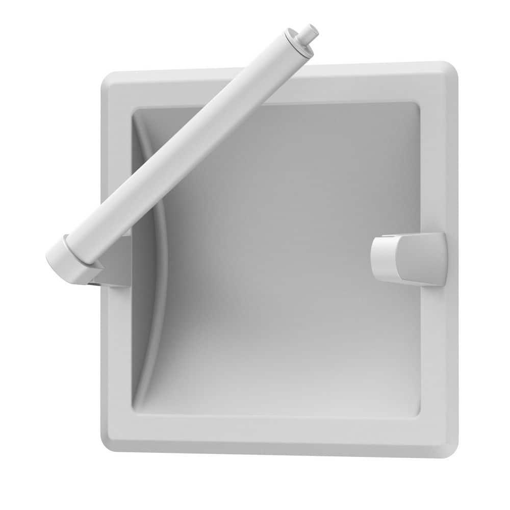 Wall Mounted Recessed Toilet Paper Holder | Pivoting Toilet Paper Roll Holder | Hotel Style In Wall Toilet Paper Holder for Regular Roll