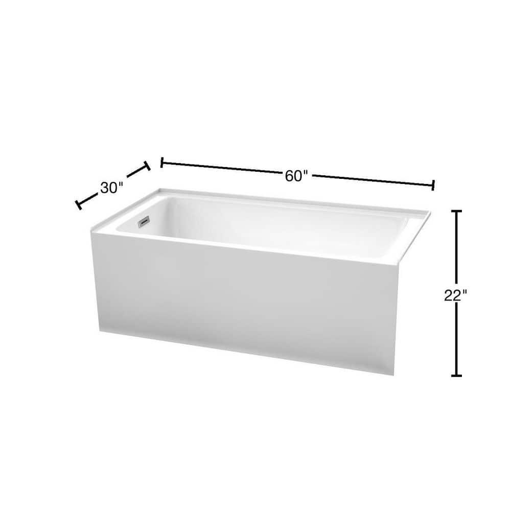 Grayley 60'' x 30'' Alcove Soaking Acrylic Bathtub