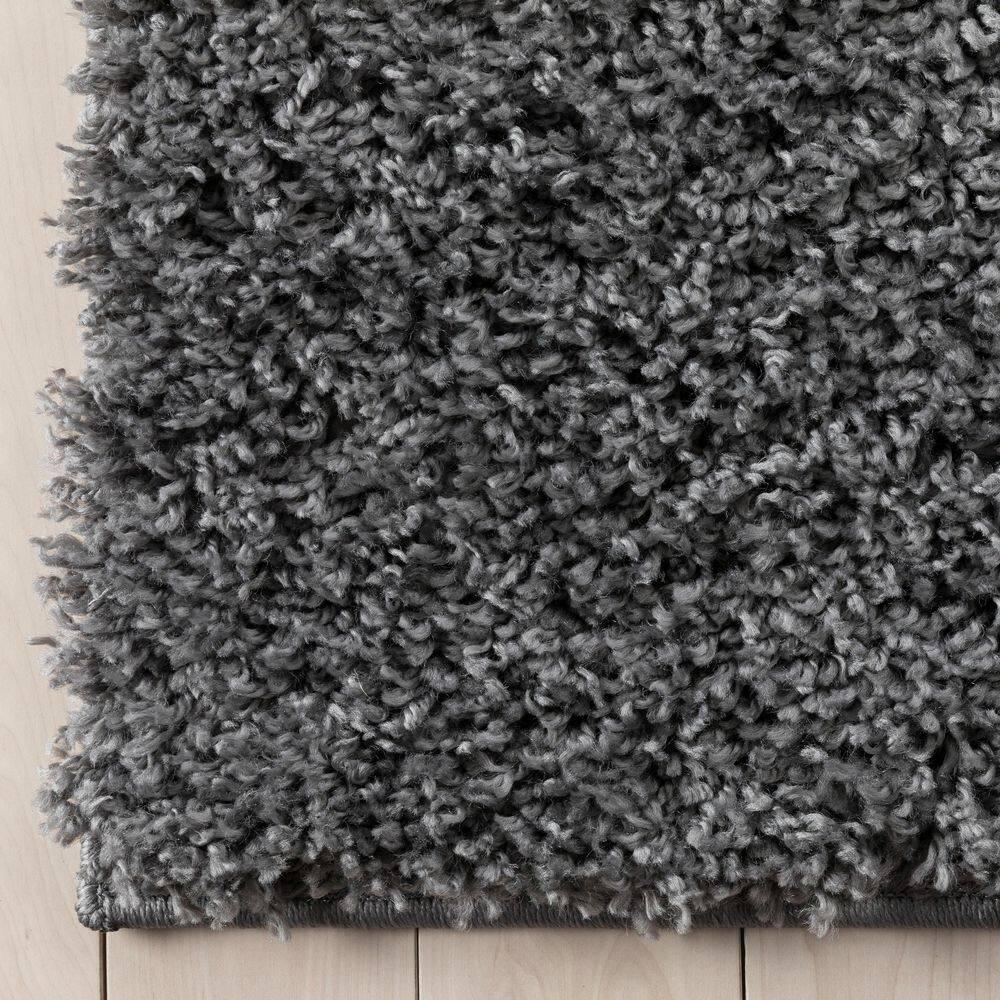Well Woven Elle Basics Emerson Shag Textured 5'3" x 7'3" Dark Grey Area Rug