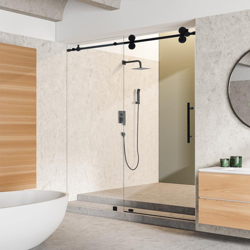 56" - 60" W x 78" H Single Sliding Frameless Shower Door