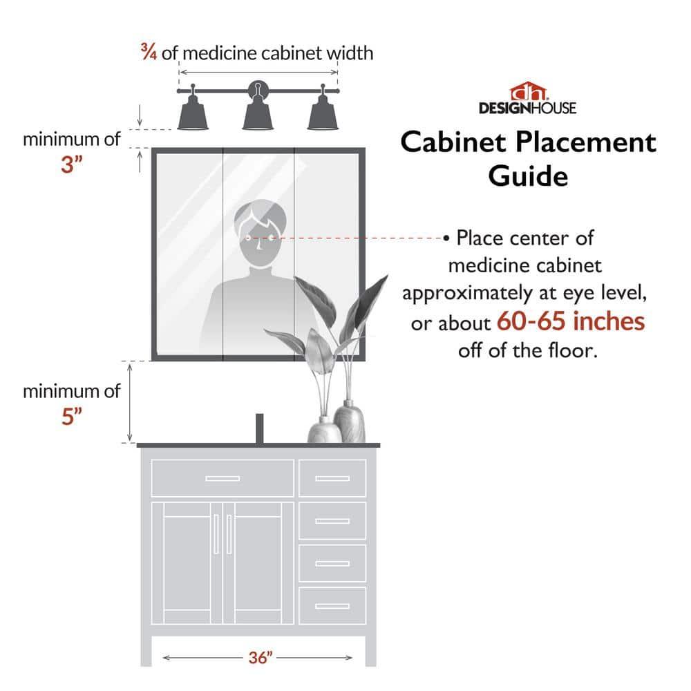 Design House Ventura 30-Inch Medicine Cabinet in Espresso