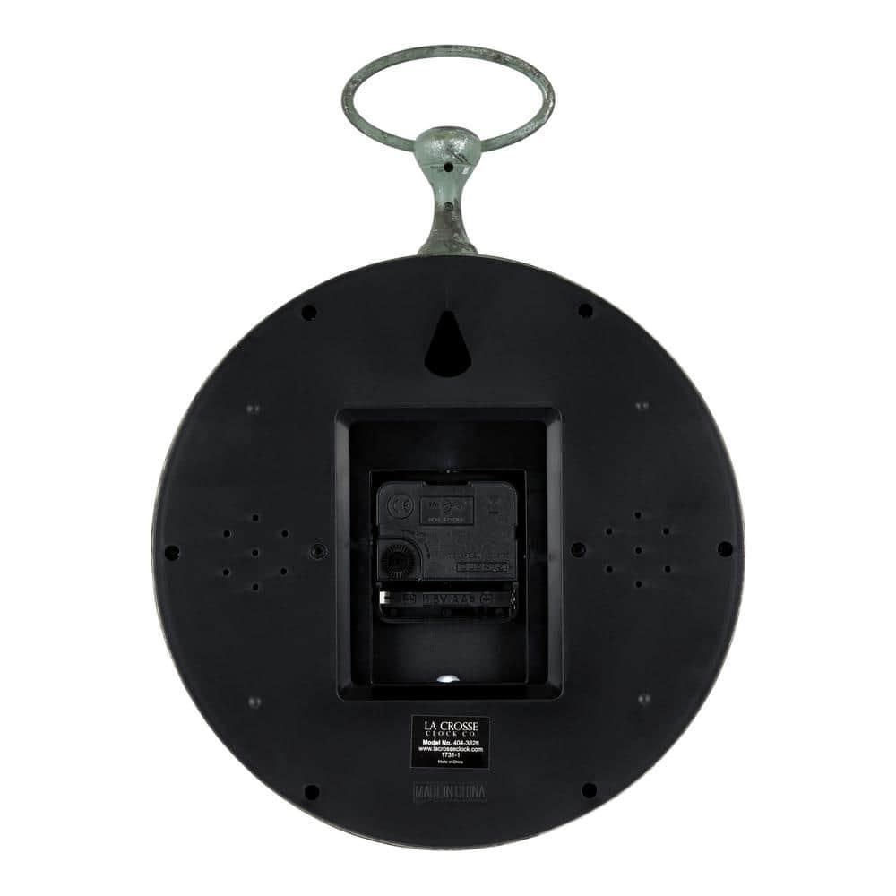 La Crosse Clock 9" Pocket Watch Analog Quartz Wall Clock, 404-3828-Int