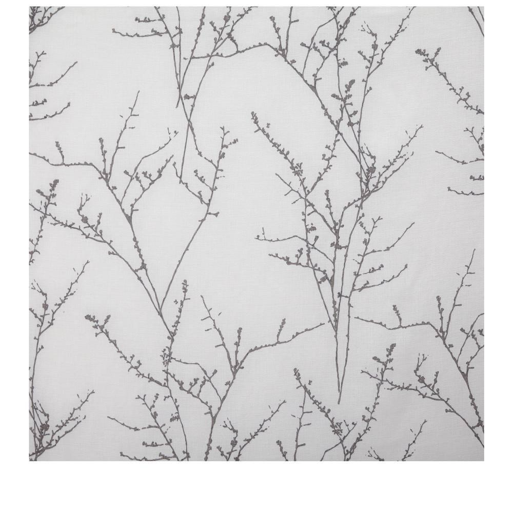 Habitat Liberty Whimsical Branch Motif Light Filtering Grommet Curtain Panel for Livingroom 52" x 108" White