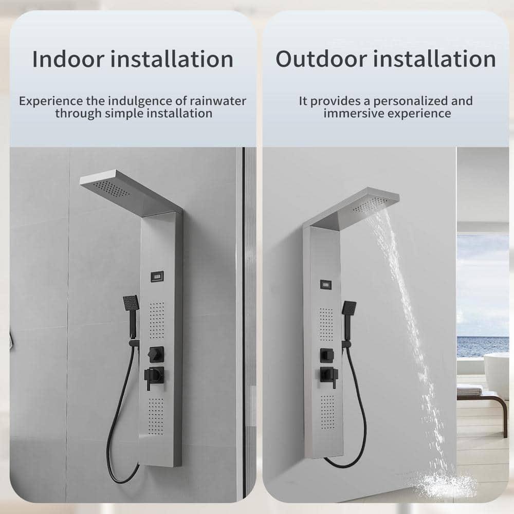 2-Jet Shower Panel System With Hand Shower