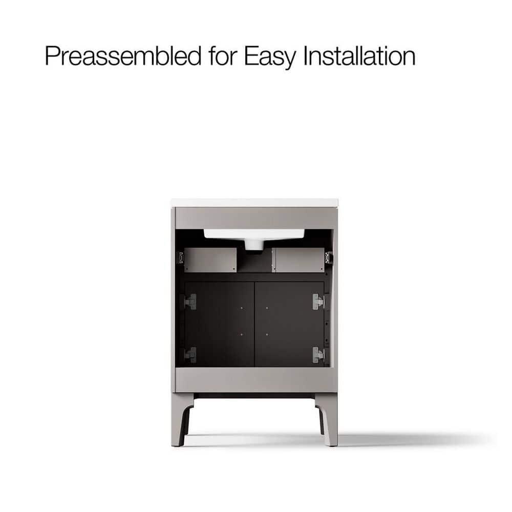 Seer 24" Freestanding Single Bathroom Vanity Cabinet with Sink and Quartz Top