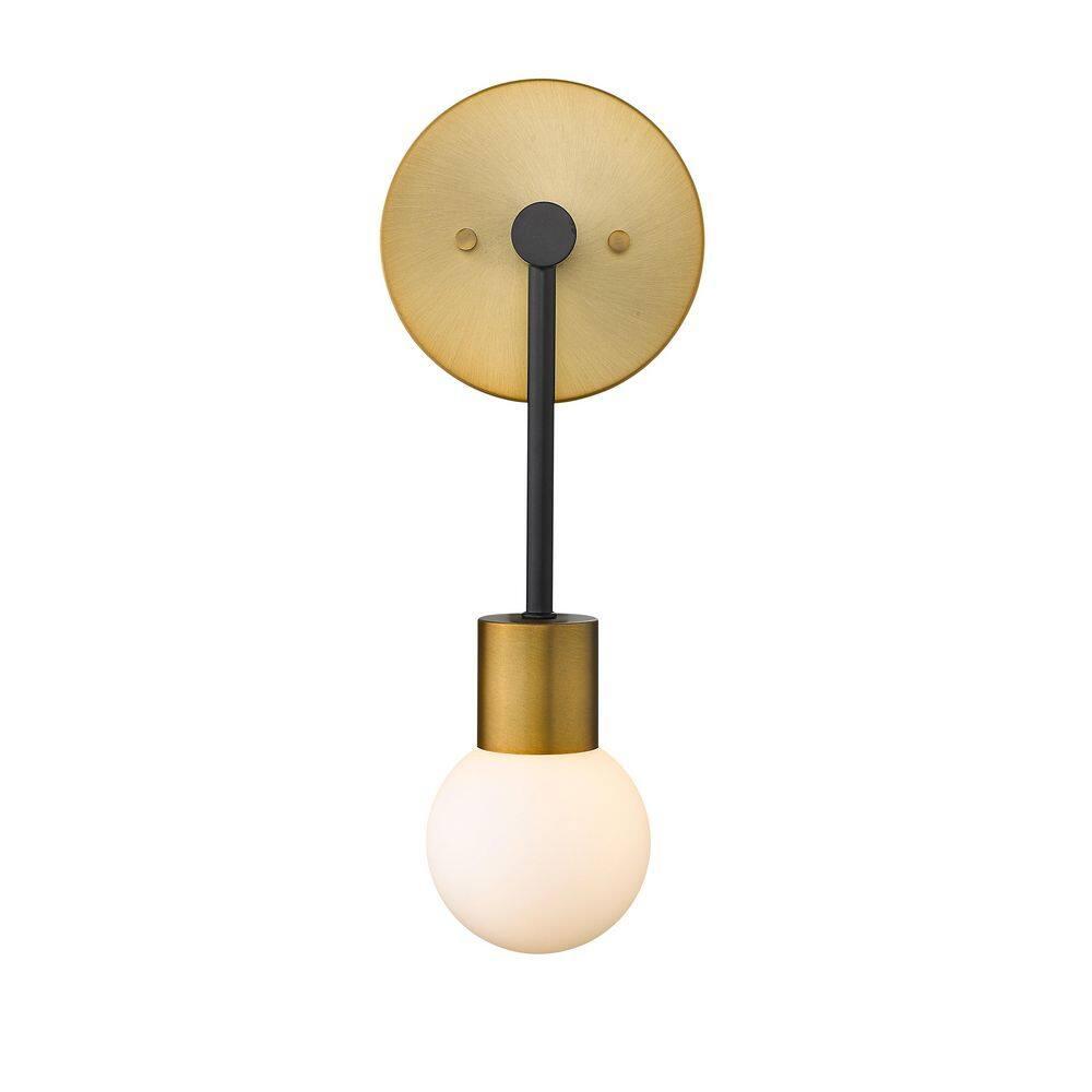 Z-Lite Neutra 1 - Light Wall Light in  Matte Black/Foundry Brass