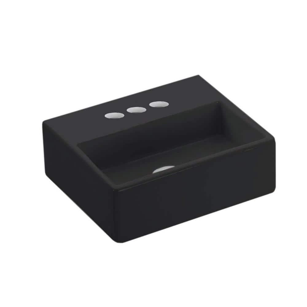 WS Bath Collections Quattro 11.2'' Ceramic Rectangular Bathroom Sink