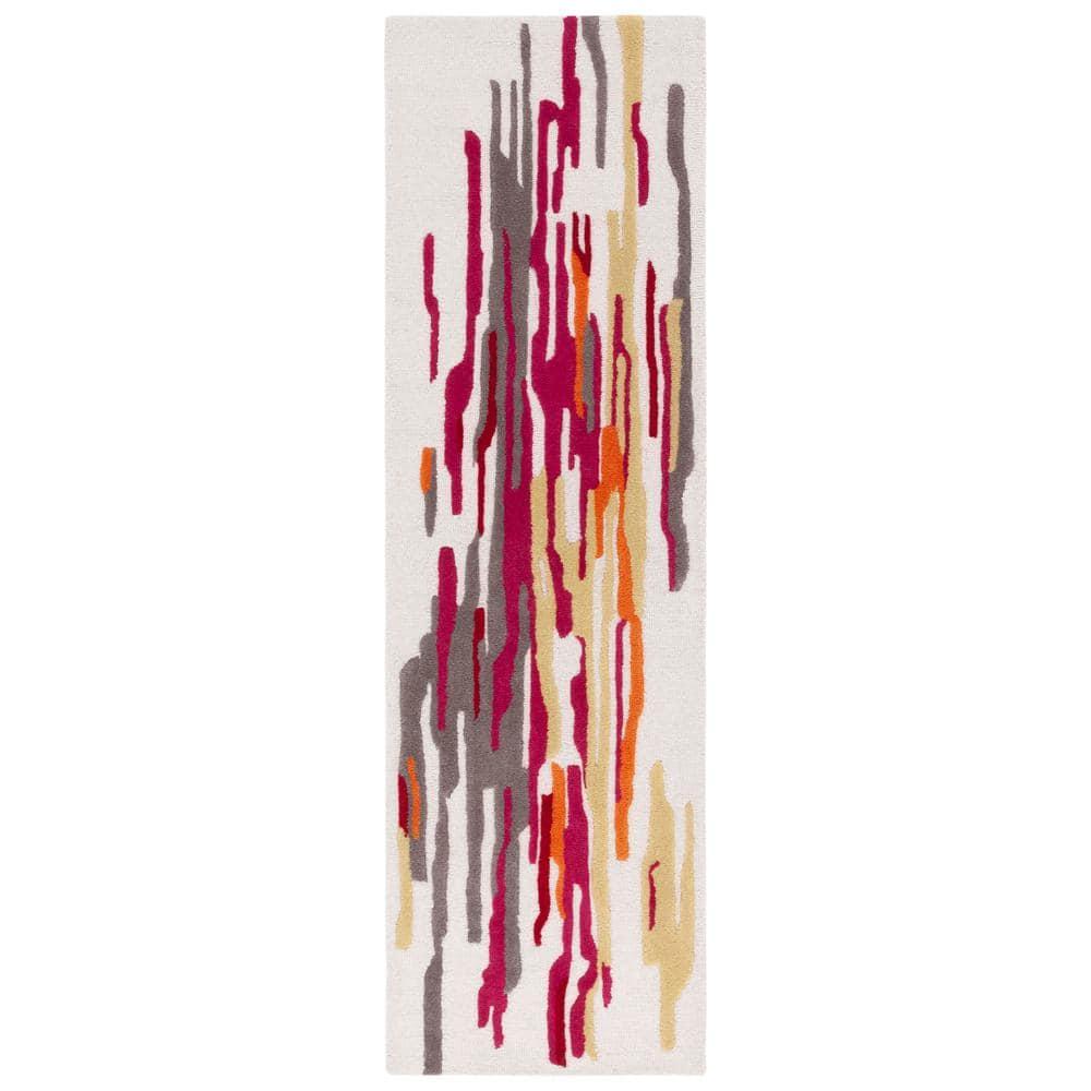 Rodeo Drive RD858 Hand Tufted Runner Rug - Ivory/Red - 2'3"x8' - Safavieh.