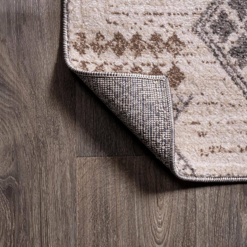 8'x10' Bhalil Berber Diamond Geometric Area Rug, Beige/Gray - JONATHAN Y