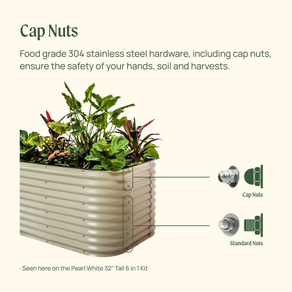 17" Tall 9 In 1 Modular Metal Outdoor Raised Garden Bed