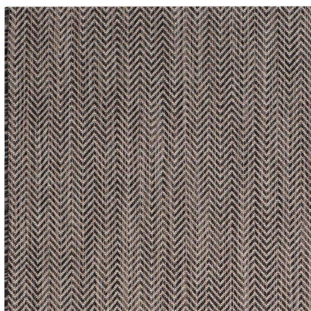 Courtyard CY8022 Power Loomed Indoor and Outdoor Area Rug - Black/Beige - 4'x5'7" - Safavieh