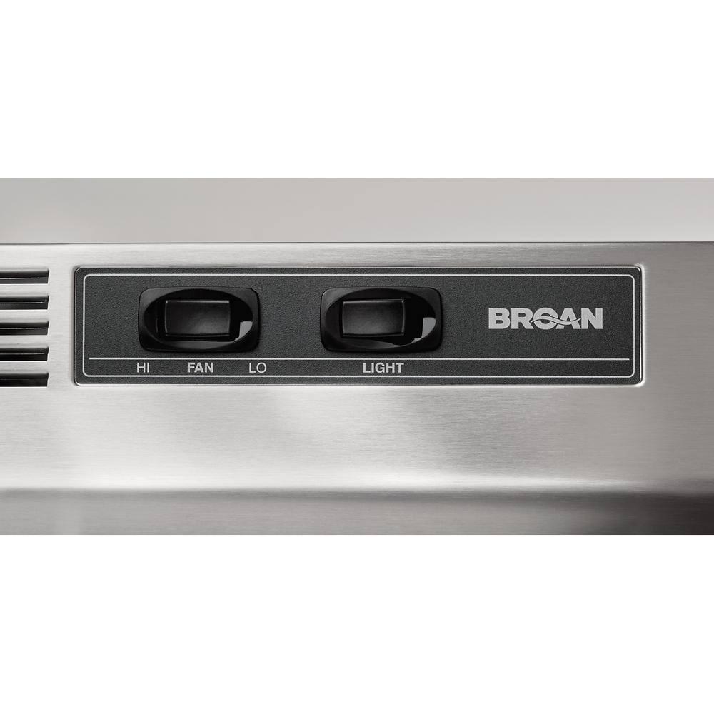 Broan NuTone 30" Stainless Steel Ductless (Non-Vented) Under Cabinet Range Hood with Charcoal Filter