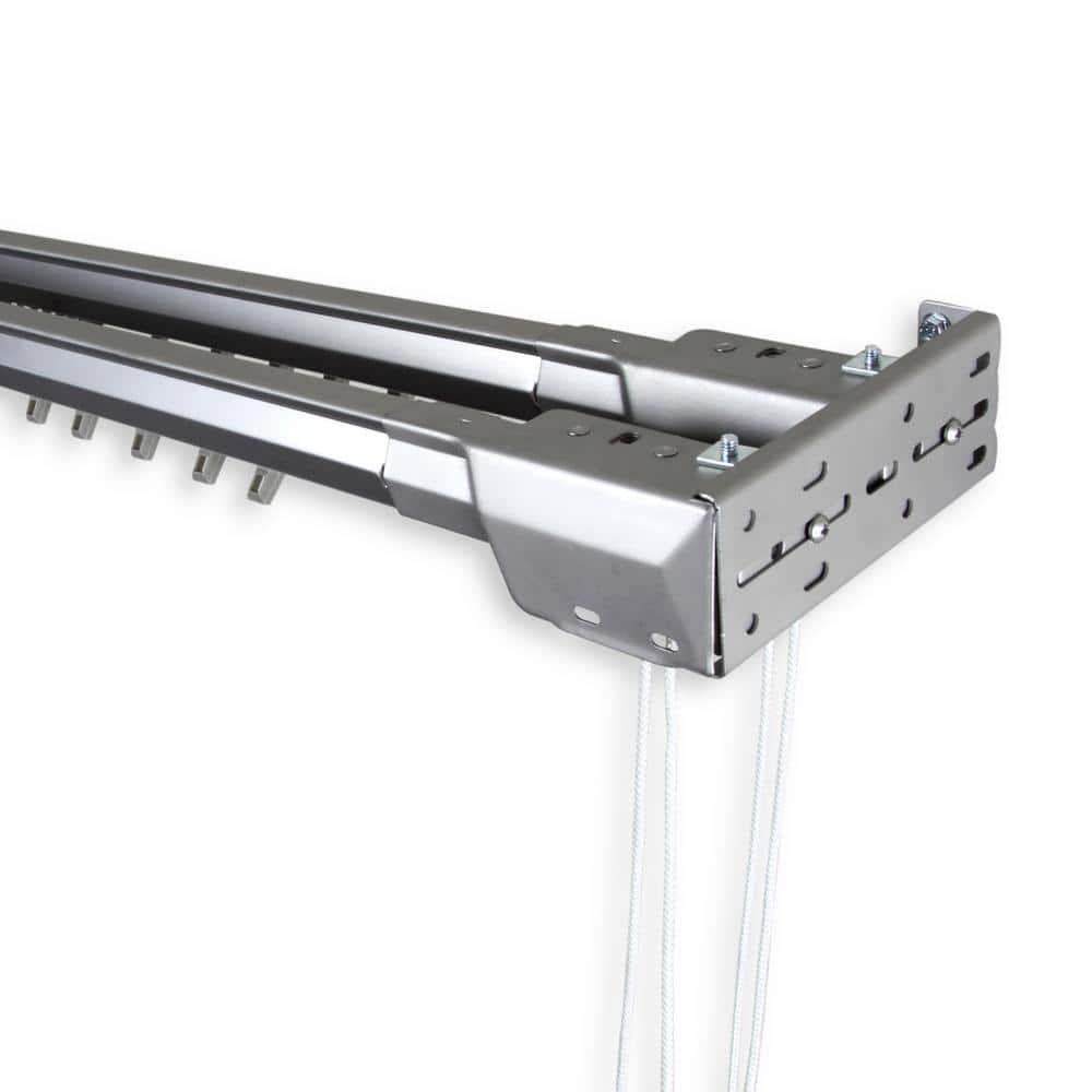 Symple Stuff Bembry Adjustable Center-Open/One-Way Double Curtain Rod