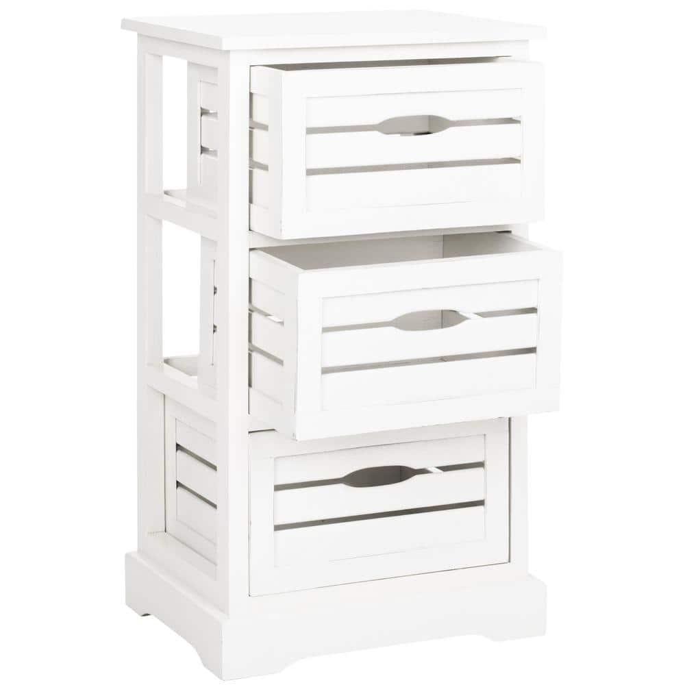 Samara 3 Drawer Cabinet - AMH5713 - Distressed Cream - Safavieh Couture