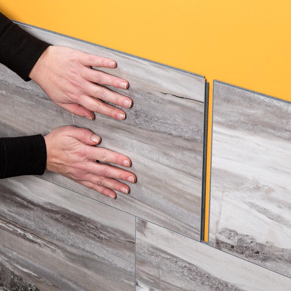 Palisade 25.6 in. x 14.8 in. Interlocking Vinyl Waterproof Wall Tiles
