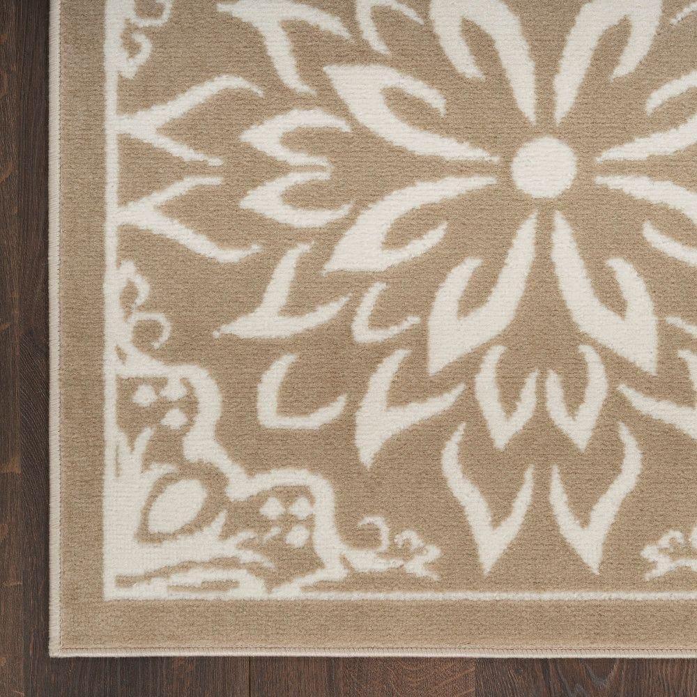 Nourison Jubilant Floral Transitional Indoor Rug Taupe 7'10"x9'10"