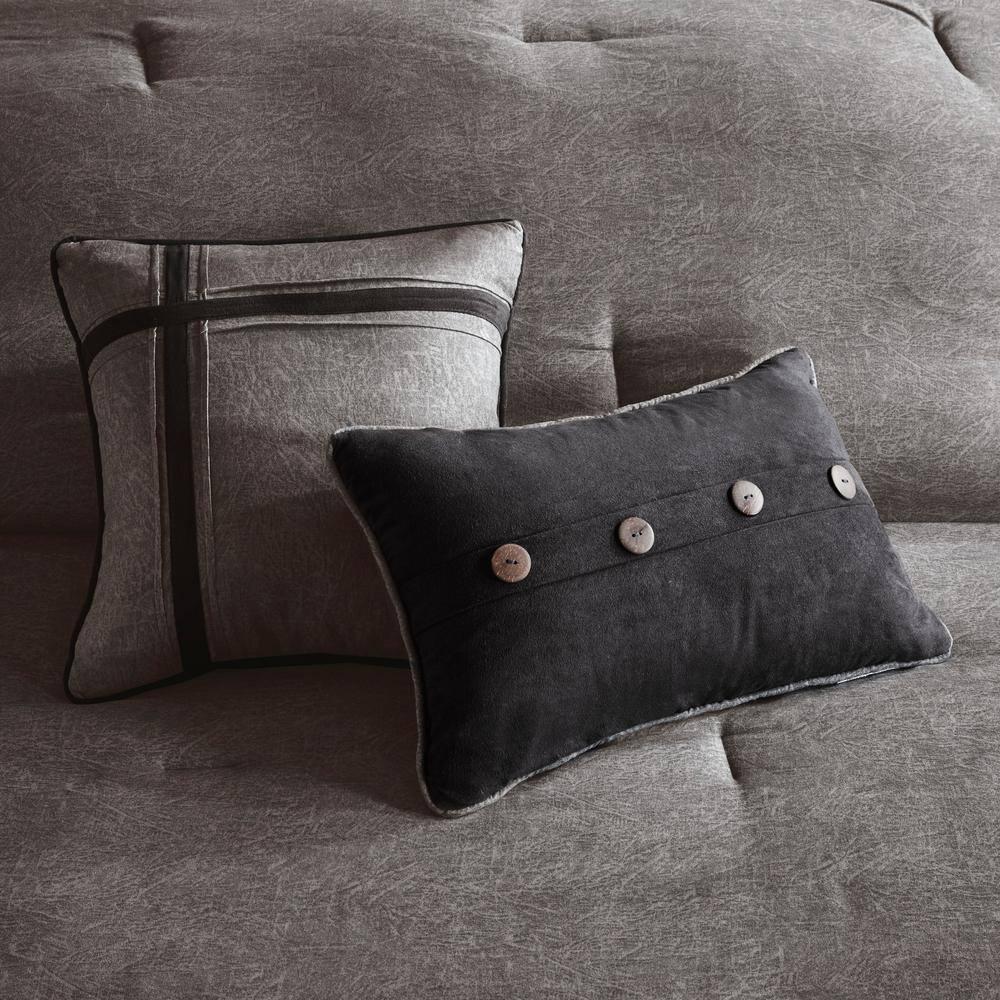 Madison Park Boone 7 Piece Faux Suede Comforter Set