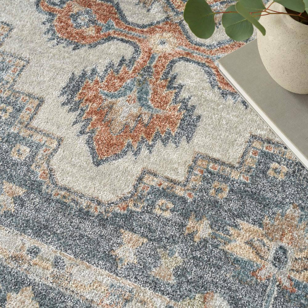 Nourison Astra Machine Washable Vintage Persian Indoor Rug Grey/Gold 9' x 12'