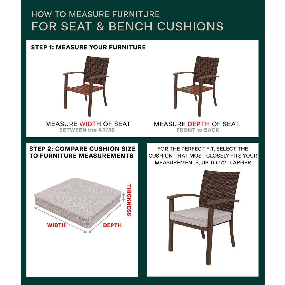 Honeycomb Outdoor Universal Seat Cushion (2-Pack) - Textured Solid Platinum Grey
