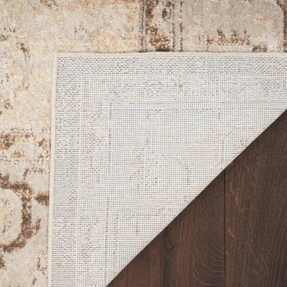 Haydel Oriental Machine Washable Power Loom Polyester Area Rug in Beige