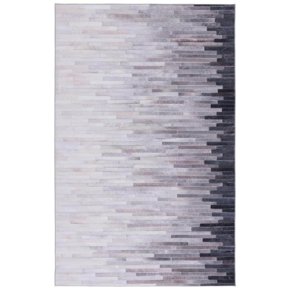 SAFAVIEH Faux Hide Crispin Modern Area Rug, Ivory/Grey, 9' x 12'