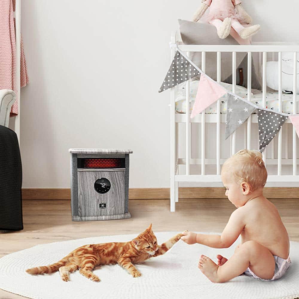 Heat Storm Heat Storm 1500 Watt 5200 BTU Electric High Efficiency Cabinet Space Heater with Adjustable Thermostat , Remote Included and with Digital Display