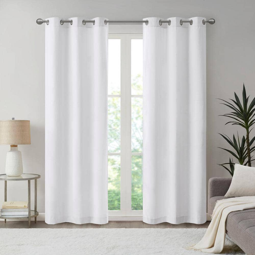 Madison Park Galen Basketweave Room Darkening Curtain Panel Pair (Set of 2)