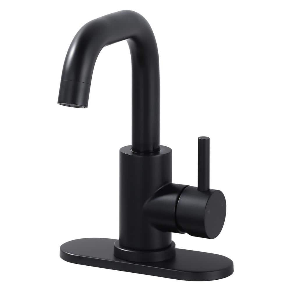 ARCORA AR7400602B Single Handle Stainless Steel Bar Faucet With Supply Lines And Deckplate
