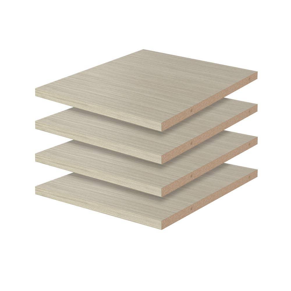 Shelves Closet Storage, 12 In-(Pack Of 4), Weathered Grey, 4 Count