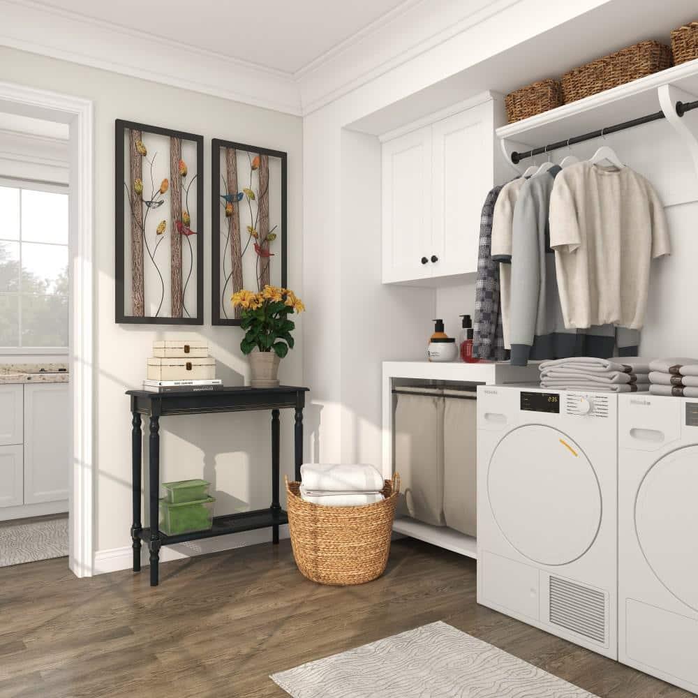 Deco 79 Seagrass Handmade Decorative and Functional Storage Basket Large Woven Basket Organizer with Ring Handles, Basket for Storage 20" x 18" x 19", Brown