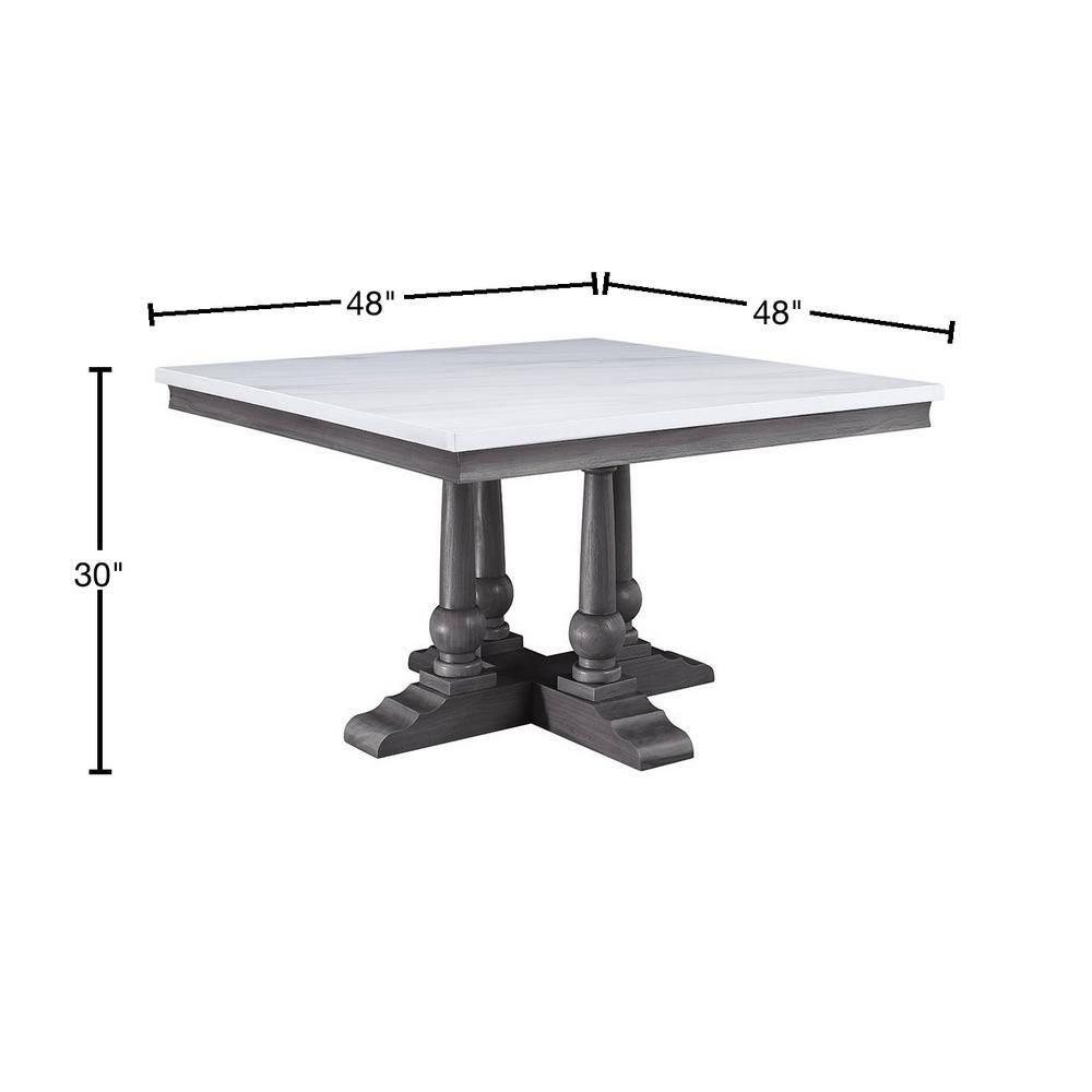 Faux Marble Top Dining Table