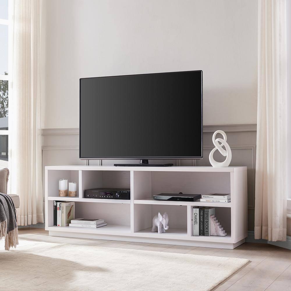 Bowman 70" White Metal Frame TV Stand