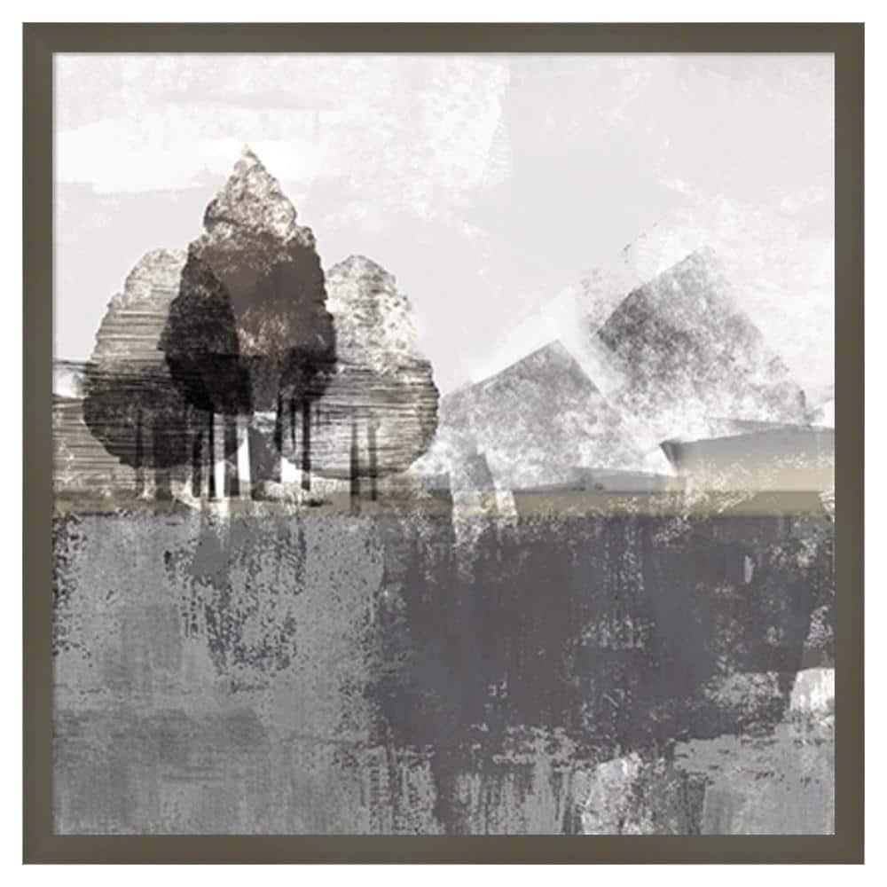 Amanti Art 25"x25" Textured Landscape by Northern Lights Wood Framed Wall Art Print