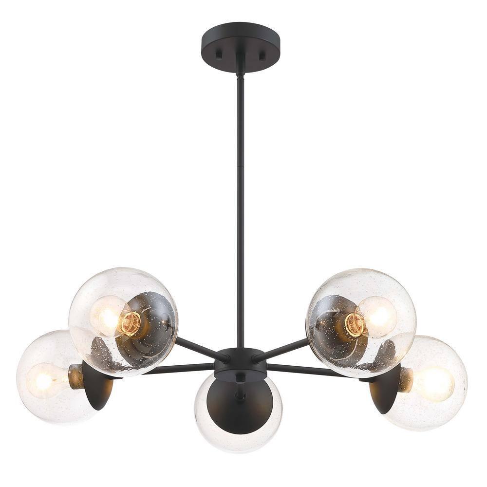 Design House Gracelyn 5-Light Chandelier in Matte Black
