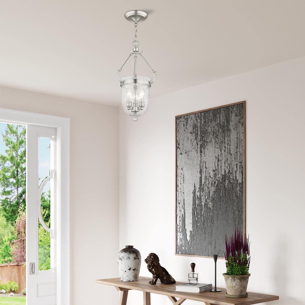 Livex Lighting Jefferson 3 - Light Chandelier in  Brushed Nickel