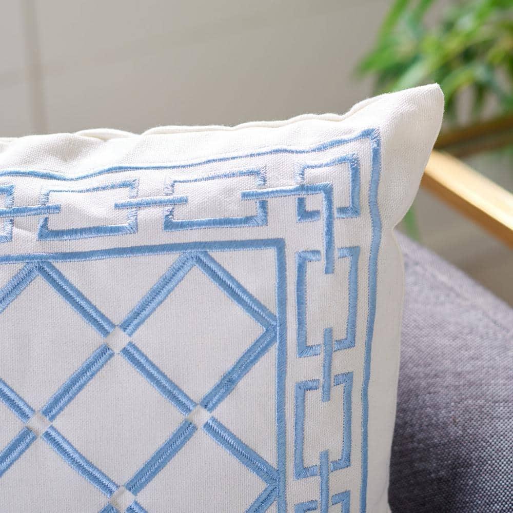 Safavieh Embroidered Cotton Reversible Throw Pillow