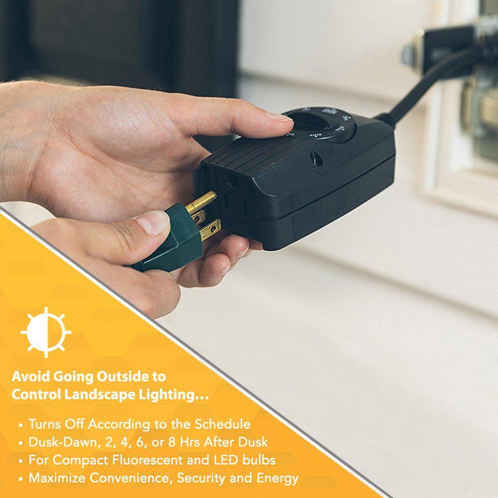 Woods 2001WD Outdoor 24 Hour Dusk until Dawn Outlet w/Photocell Light Sensor